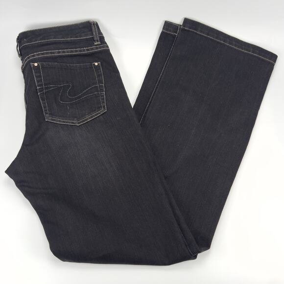 White House Black Market Blanc Straight Black Mid Rise Jeans Women's Size 6R - Picture 1 of 6